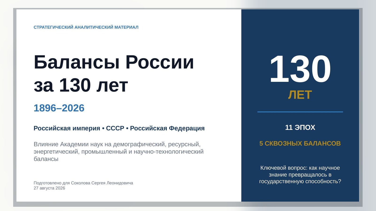 Материал к статье «Балансы России 1896–2026»